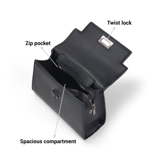 Mochi Women Black Hand Bags Satchel Bags (SKU: 66-656-11-10)