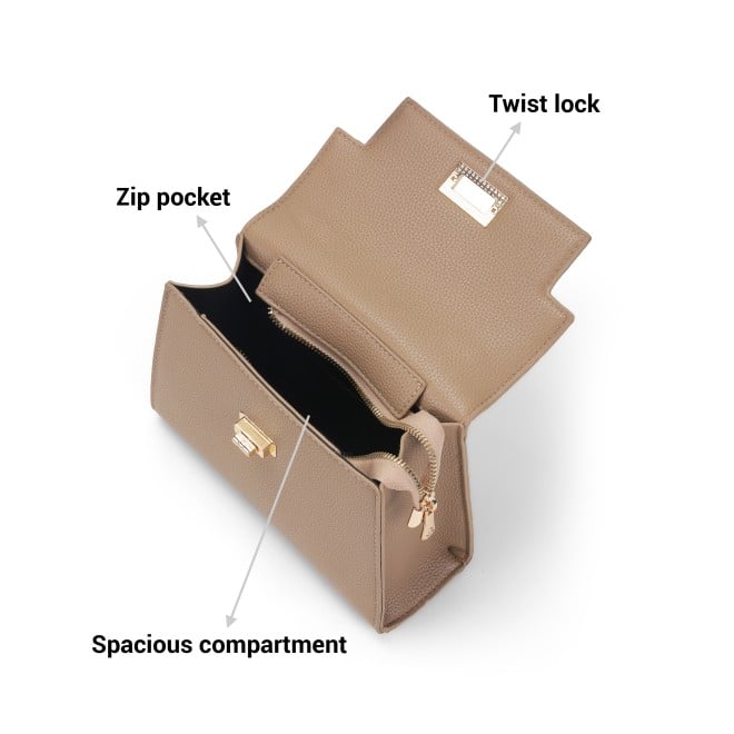Mochi Women Khaki Hand Bags Satchel Bags (SKU: 66-656-62-10)