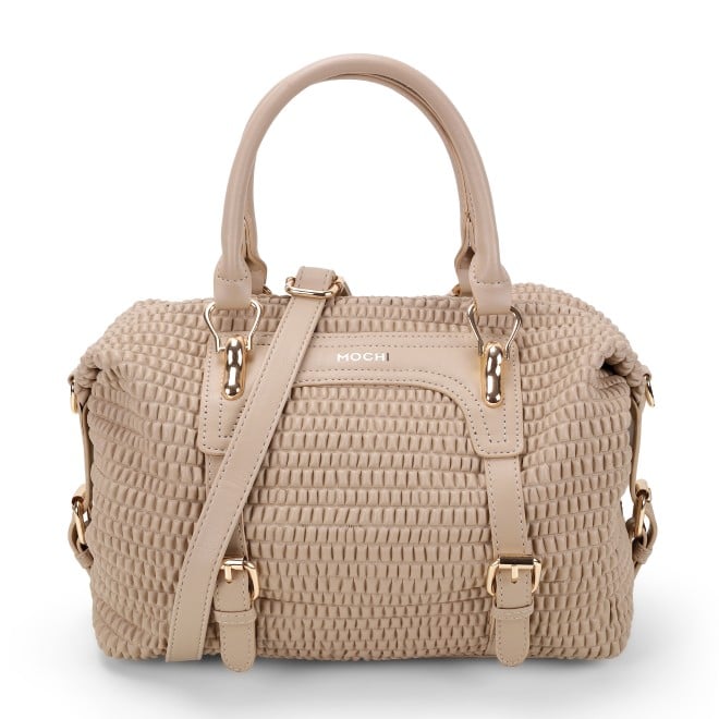 Mochi Women Beige Hand Bags Satchel Bags