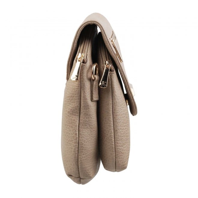 Mochi Women Beige  Flap Over Sling (SKU: 66-6674-20-10)