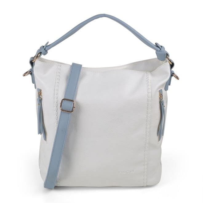 Mochi Women White Hand Bags Satchel Bags (SKU: 66-668-16-10)