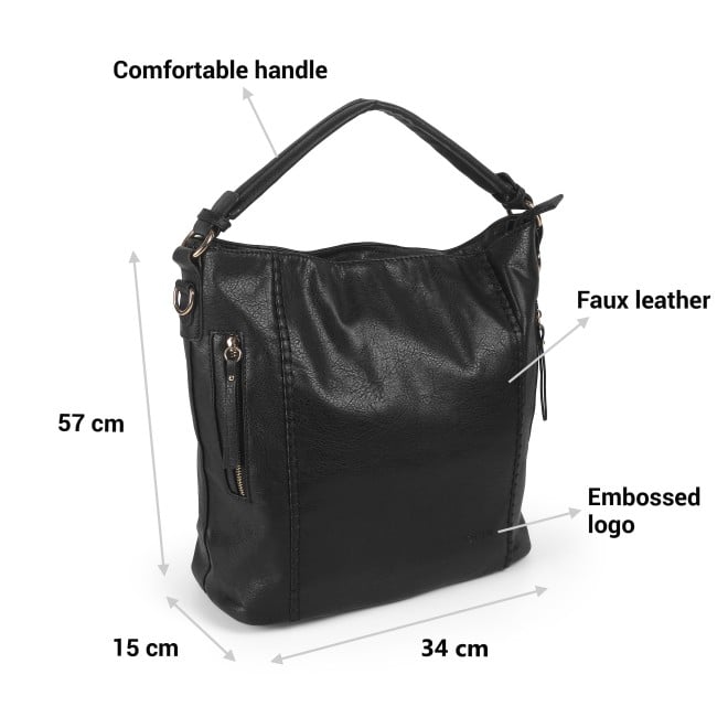 Mochi Women Black Hand Bags Satchel Bags (SKU: 66-668-11-10)