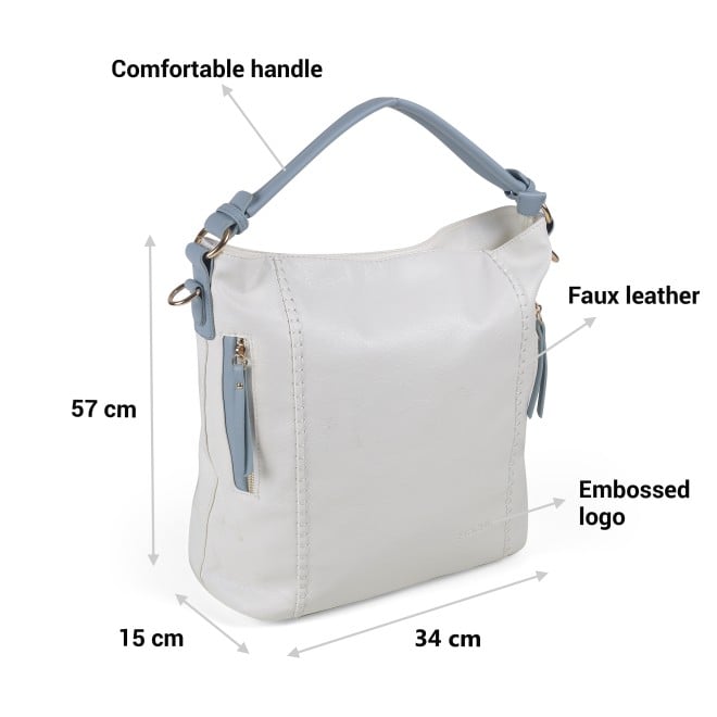 Mochi Women White Hand Bags Satchel Bags (SKU: 66-668-16-10)