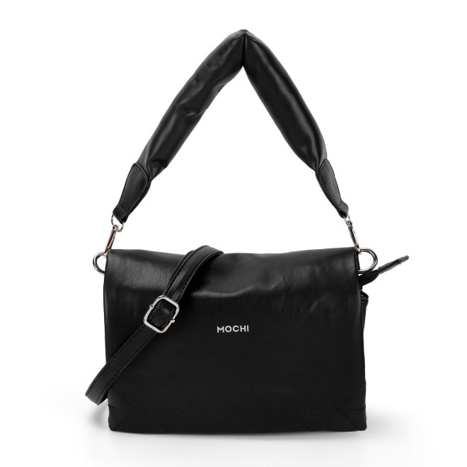 Mochi Women Black Hand Bags Zip Top Sling