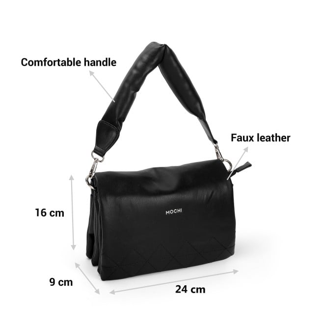 Mochi Women Black Hand Bags Zip Top Sling (SKU: 66-693-11-10)
