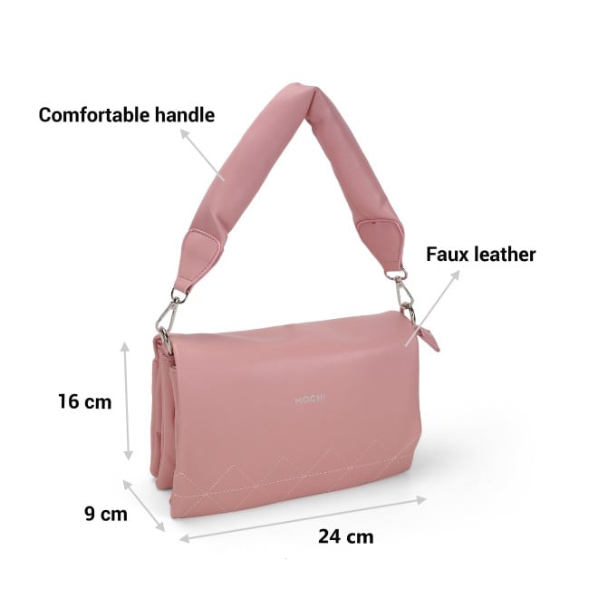 Mochi Women Pink Hand Bags Zip Top Sling (SKU: 66-693-24-10)