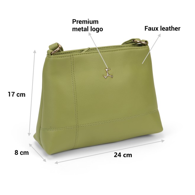 Mochi Women Light-green Hand Bags Zip Top Sling (SKU: 66-710-60-10)