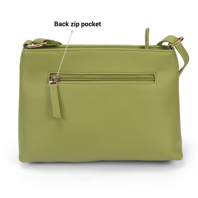 Mochi Women Light-green Hand Bags Zip Top Sling (SKU: 66-710-60-10)