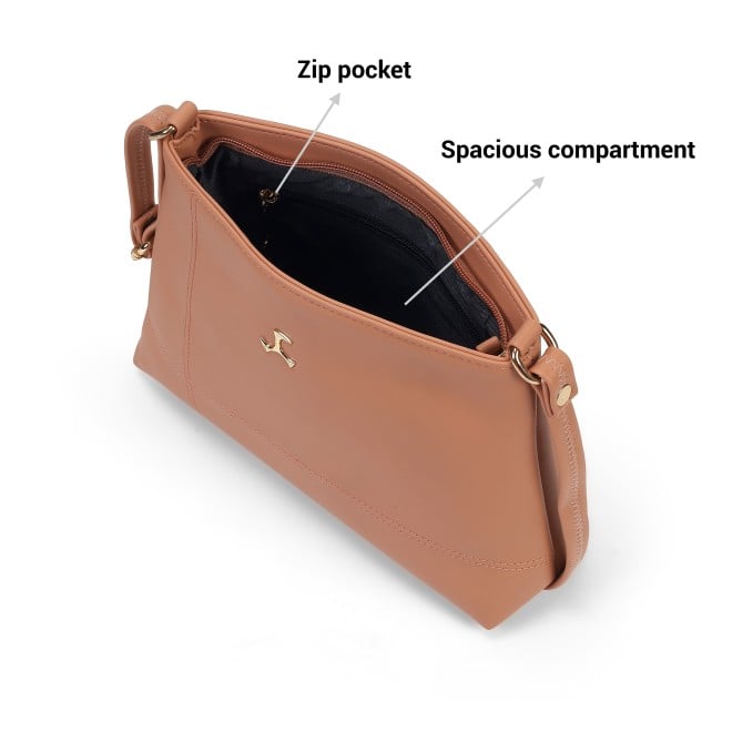 Mochi Women Orange Hand Bags Zip Top Sling (SKU: 66-710-25-10)