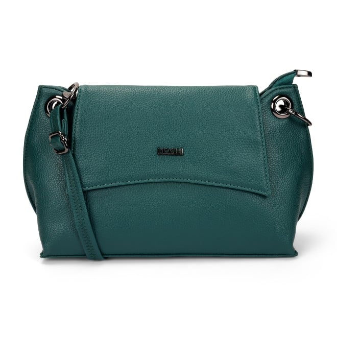 Mochi Women Green Hand Bags Flap Over Sling