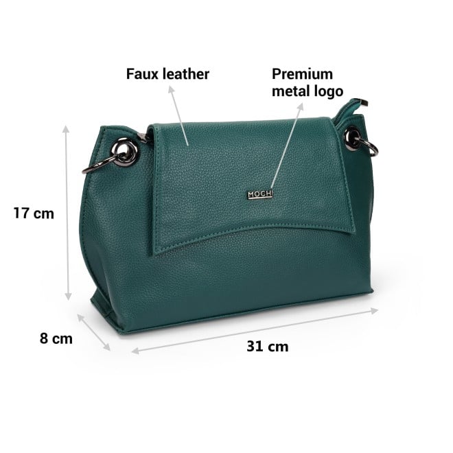 Mochi Women Green Hand Bags Flap Over Sling (SKU: 66-712-21-10)