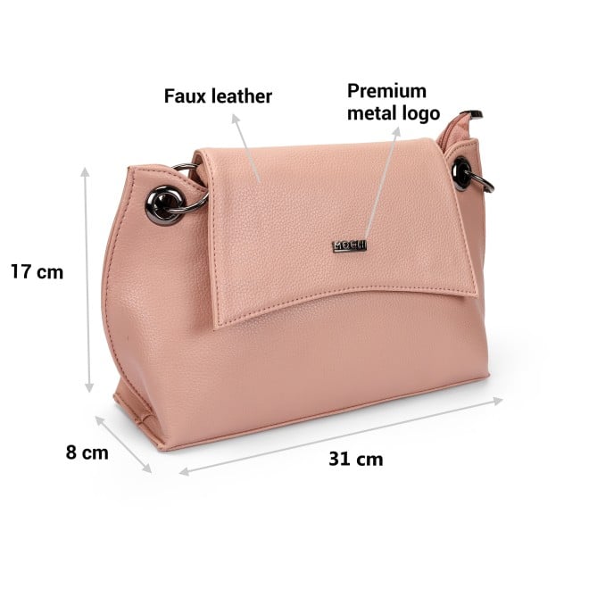 Mochi Women Pink Hand Bags Flap Over Sling (SKU: 66-712-24-10)