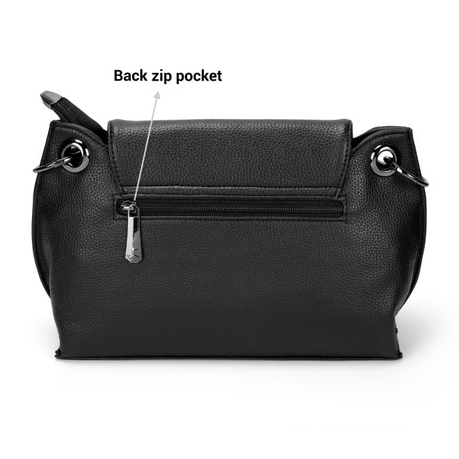 Mochi Women Black Hand Bags Flap Over Sling (SKU: 66-712-11-10)