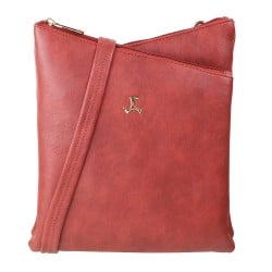 Mochi Red Hand Bags Zip Top Sling