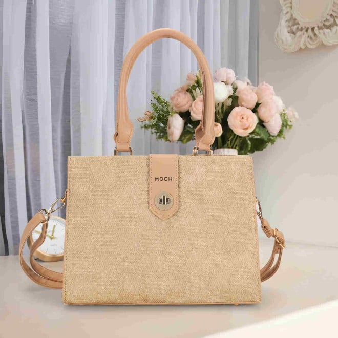 Mochi Women Beige Casual Satchels