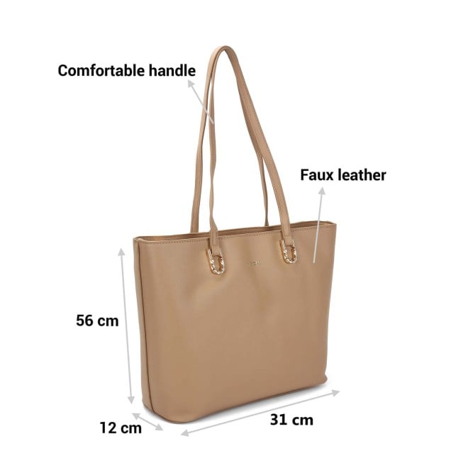 Mochi Women Beige Casual Tote Bag (SKU: 66-729-20-10)