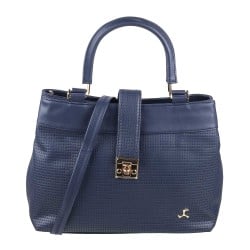 Women Navy-Blue Satchel Bag