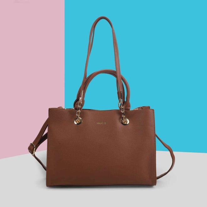 Mochi Women Brown Casual Tote Bag