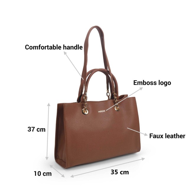 Mochi Women Brown Casual Tote Bag (SKU: 66-740-12-10)