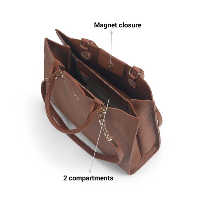 Mochi Women Brown Casual Tote Bag (SKU: 66-740-12-10)
