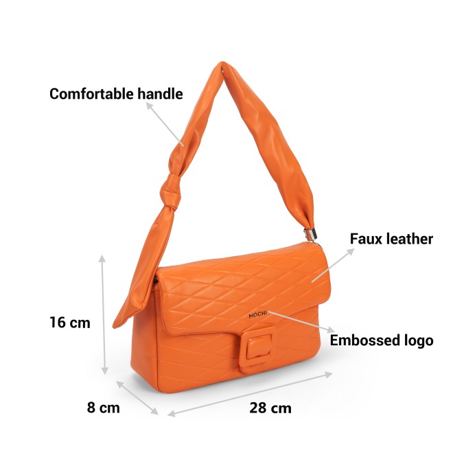 Mochi Women Orange Shoulder Bag (SKU: 66-747-25-10) Mochi Women Orange Shoulder Bag (SKU: 66-747-25-10)