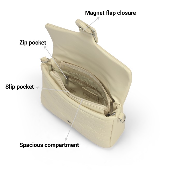 Mochi Women White Shoulder Bag (SKU: 66-747-16-10) Mochi Women White Shoulder Bag (SKU: 66-747-16-10)