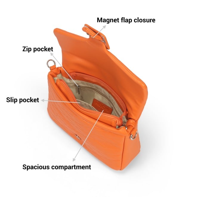 Mochi Women Orange Shoulder Bag (SKU: 66-747-25-10) Mochi Women Orange Shoulder Bag (SKU: 66-747-25-10)