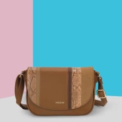 Women Brown Casual Sling Bag