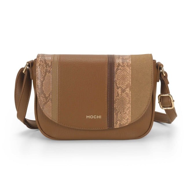 Mochi Women Brown Casual Sling Bag (SKU: 66-749-12-10)