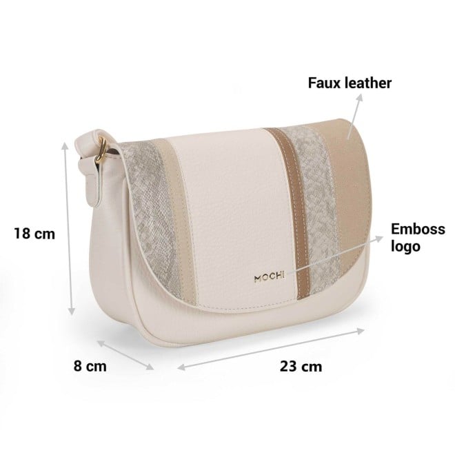 Mochi Women Off White Casual Sling Bag (SKU: 66-749-66-10)