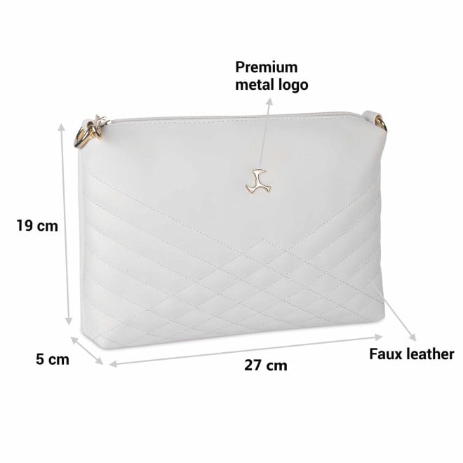 Mochi Women White Casual Sling Bag (SKU: 66-7549-16-10)