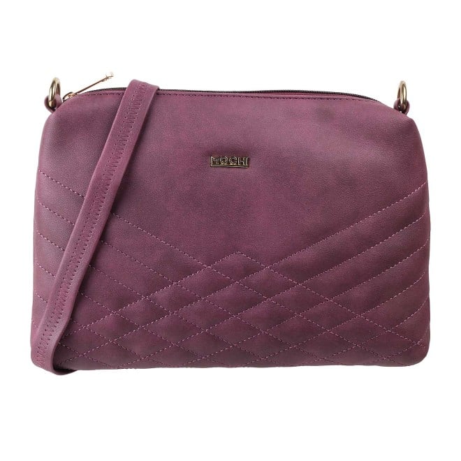 Mochi Purple Hand Bags Zip Top Sling