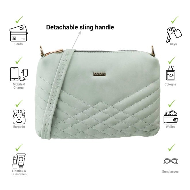 Mochi Women Light-green Sling Bag (SKU: 66-7549-60-10)