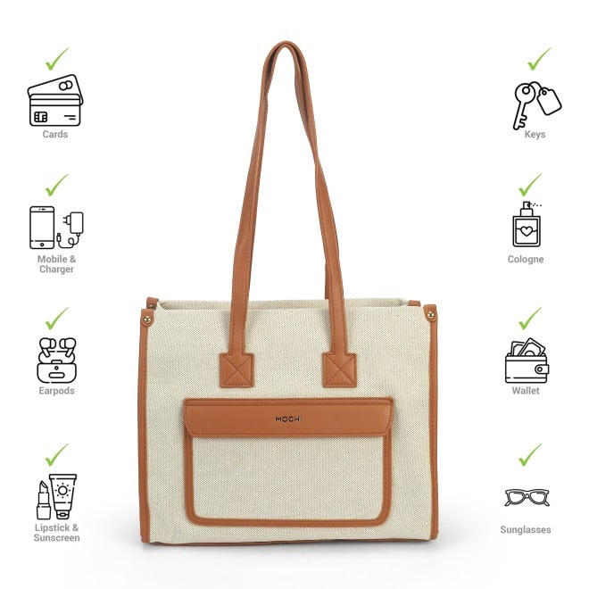 Mochi Women Tan Tote Bag (SKU: 66-761-23-10)