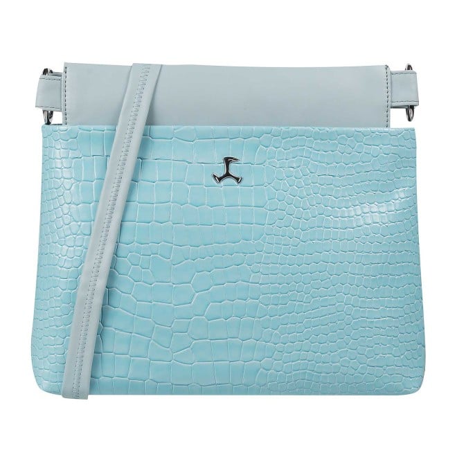 Mochi Light-Blue Hand Bags Zip Top Sling