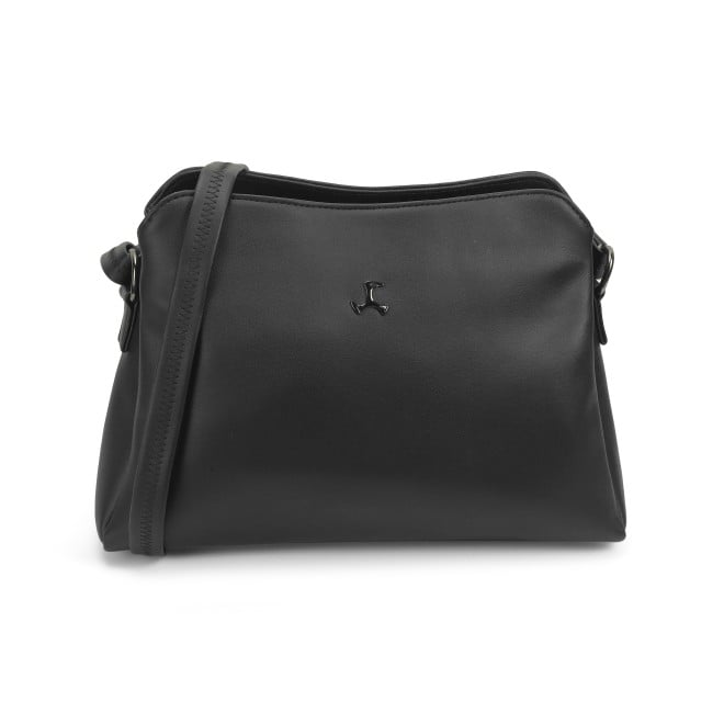 Mochi Women Black Hand Bags Zip Top Sling