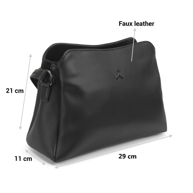 Mochi Women Black Hand Bags Zip Top Sling (SKU: 66-771-11-10)