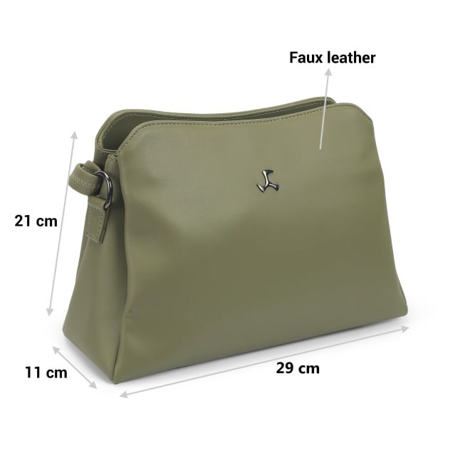 Mochi Women Green Hand Bags Zip Top Sling (SKU: 66-771-21-10)