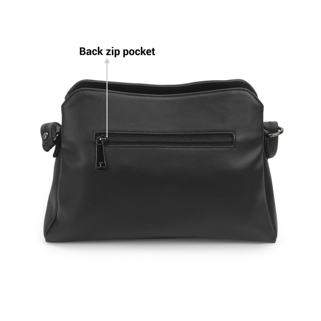 Mochi Women Black Hand Bags Zip Top Sling (SKU: 66-771-11-10)
