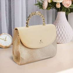 Women Beige Satchel Bag
