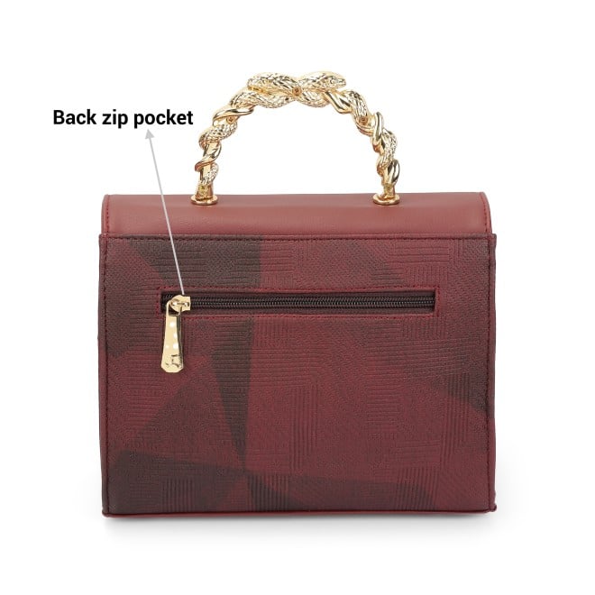 Mochi Women Maroon Satchel Bag (SKU: 66-774-44-10)