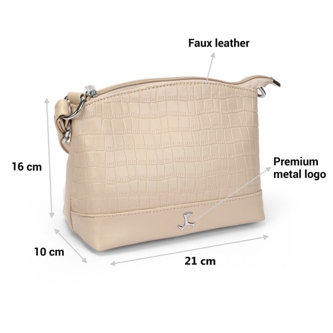 Mochi Women Beige Hand Bags Zip Top Sling (SKU: 66-778-20-10)
