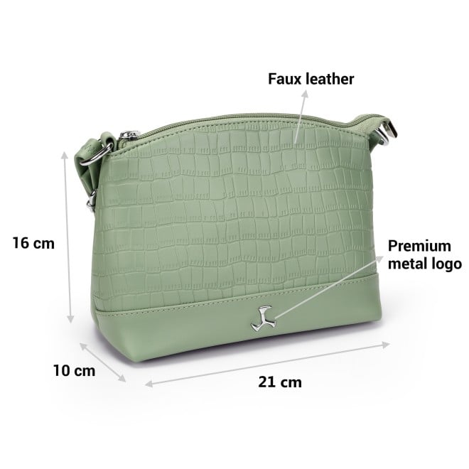 Mochi Women Green Hand Bags Zip Top Sling (SKU: 66-778-21-10)