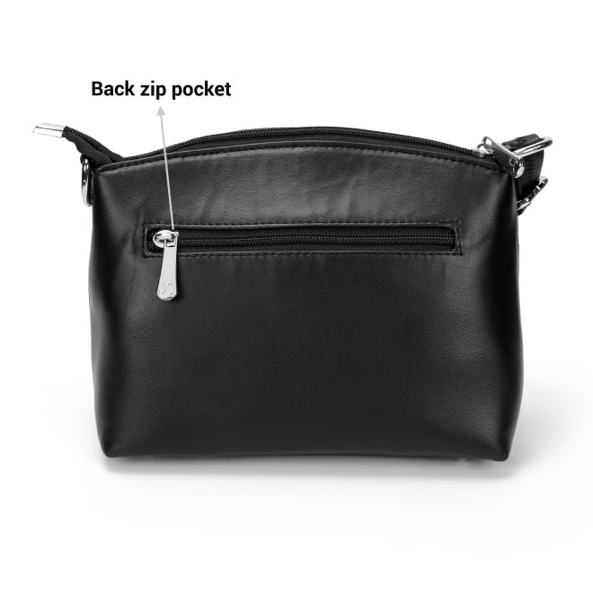 Mochi Women Black Hand Bags Zip Top Sling (SKU: 66-778-11-10)