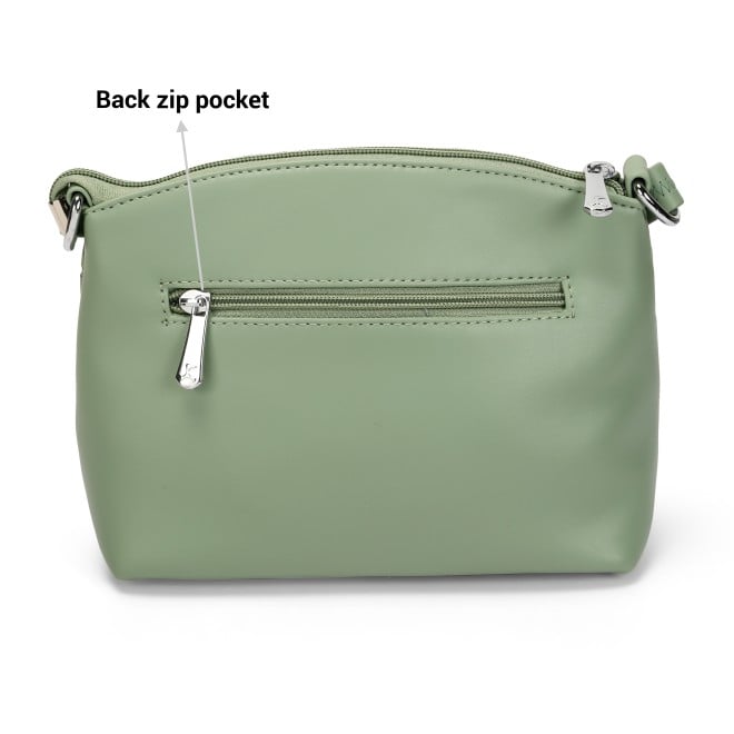 Mochi Women Green Hand Bags Zip Top Sling (SKU: 66-778-21-10)