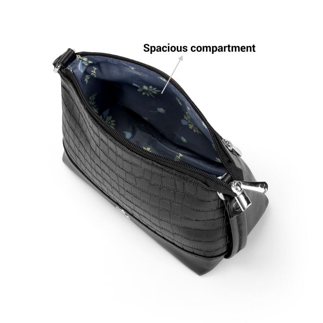 Mochi Women Black Hand Bags Zip Top Sling (SKU: 66-778-11-10)