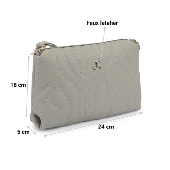 Mochi Women Grey Hand Bags Zip Top Sling (SKU: 66-779-14-10)