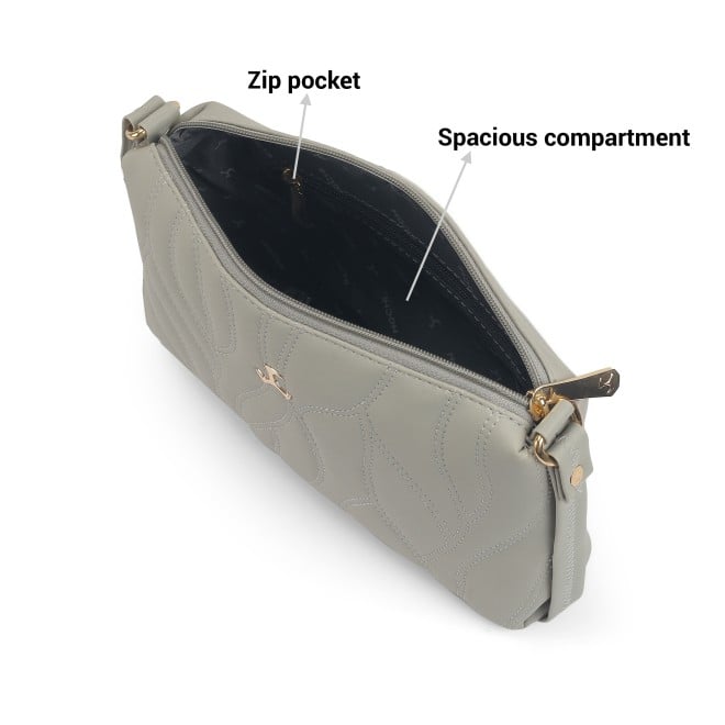 Mochi Women Grey Hand Bags Zip Top Sling (SKU: 66-779-14-10)