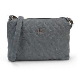 Women Grey Hand Bags Zip Top Sling