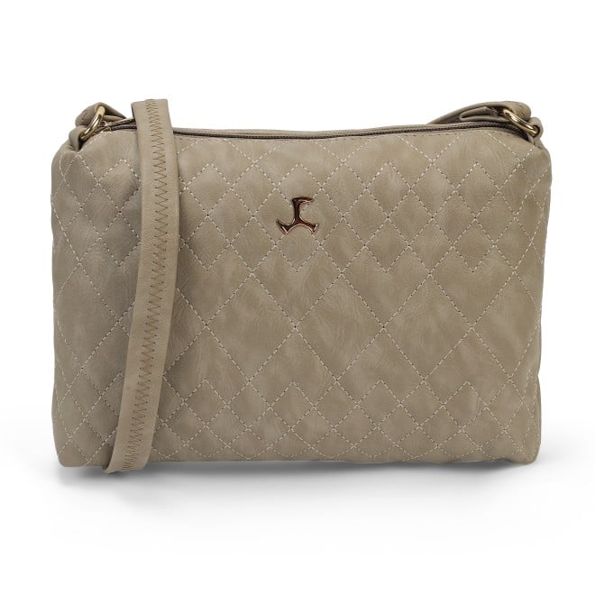 Mochi Women Beige Hand Bags Zip Top Sling